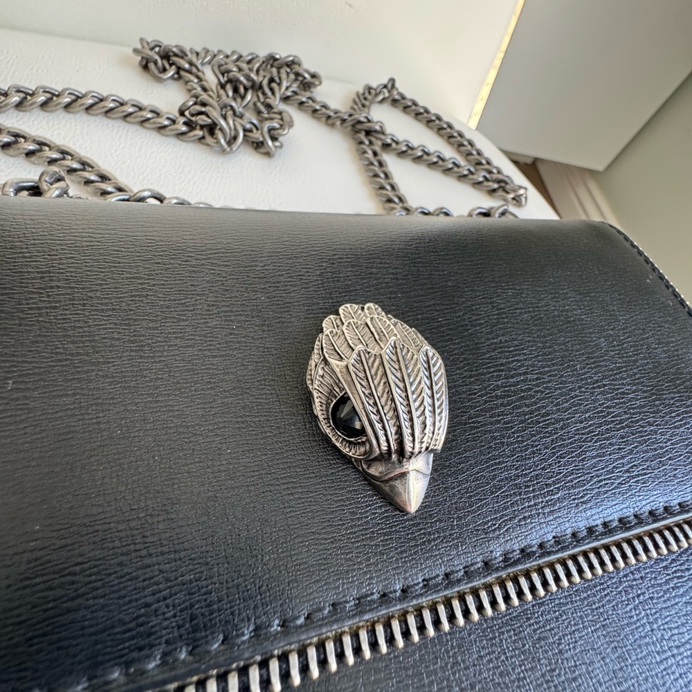 Kurt Geiger Leopard Print Crossbody Mini Handbag - Picture 4 of 12